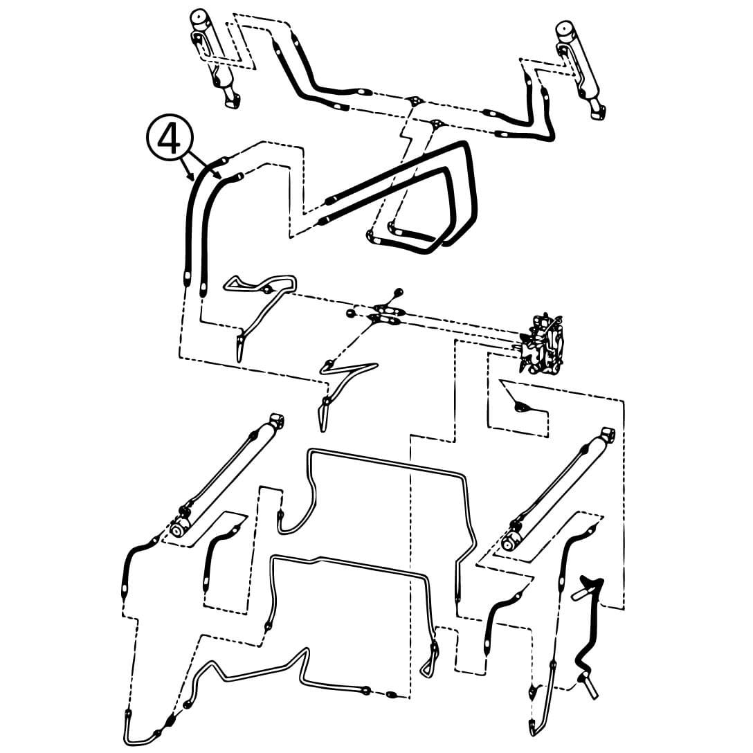 Bobcat T250 Hydraulic Hose - Replacement for Arm Pivot to Loader Bucket Tilt Cylinders | Heavy-Duty Construction Equipment Parts | Ideal for Excavators, Loaders & Skid Steers