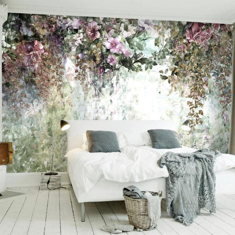 Vintage 3D Floral Wallpaper - Peel and Stick Removable Wallpaper for Home Decor, Bedroom, Living Room, Nursery | Easy to Install Waterproof Wallpaper for DIY Home Improvement Projects