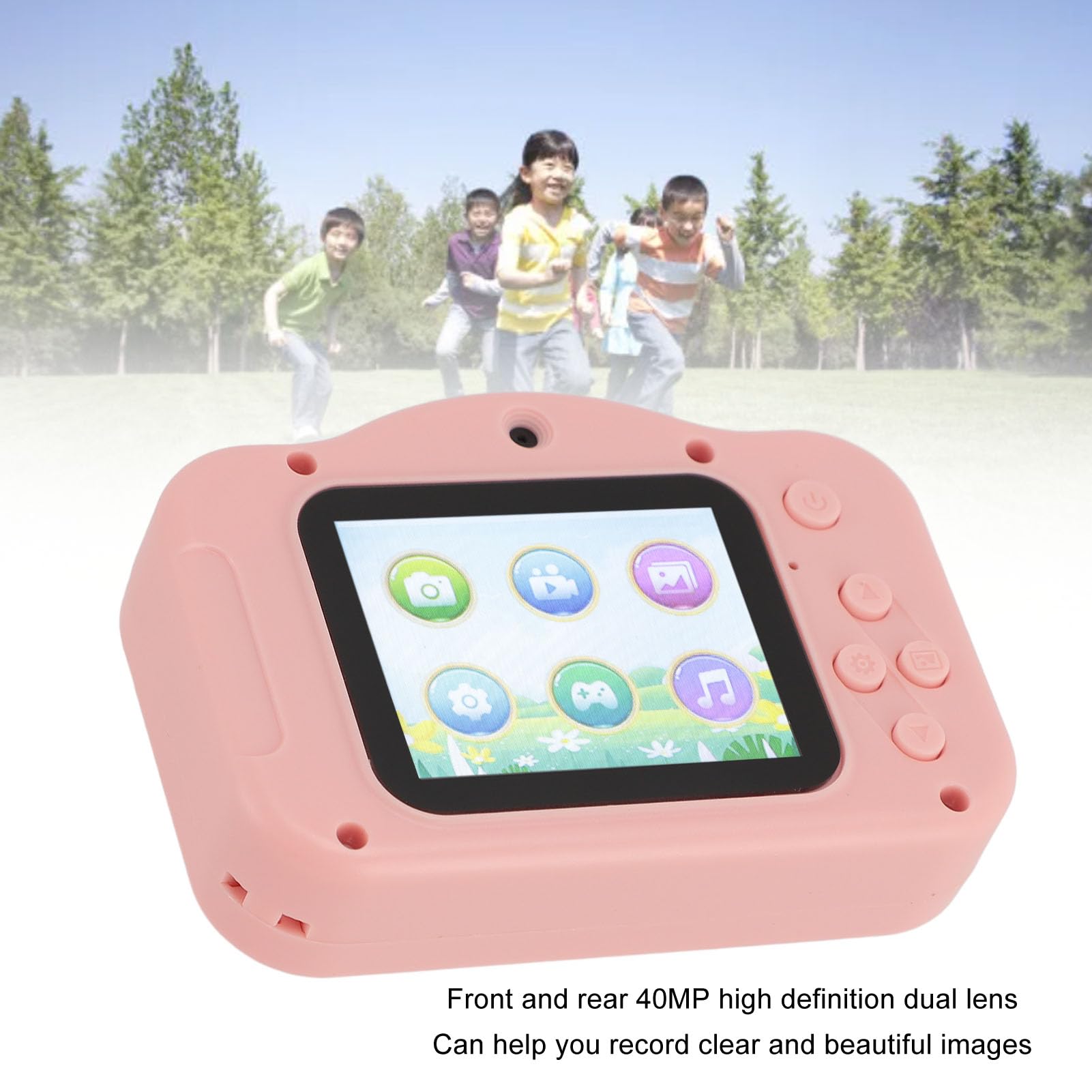 40MP HD 1080P Digital Camera with 8X Zoom - 2 Inch LCD Screen Compact Point and Shoot Camera for Kids & Teens (Pink) - Perfect for Travel, Birthday Gifts & School Projects