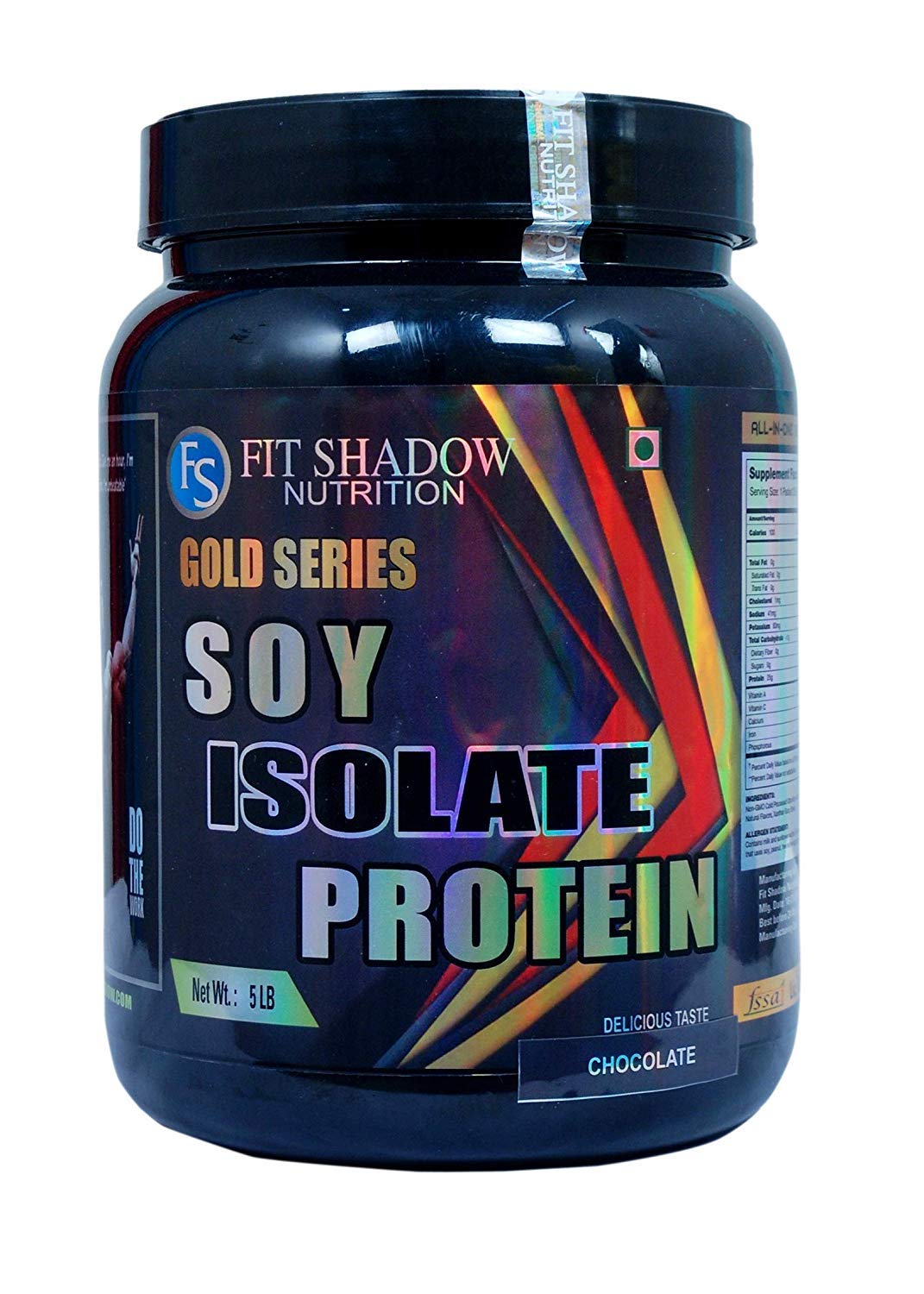 FIT SHADOW 90% Soy Isolated Protein Powder - Strawberry Flavor, Sugar Free, Low Carb, Low Fat Protein Supplement for Men, Women & Beginners (1kg/2.2lbs) - Perfect for Post-Workout Recovery & Muscle Building