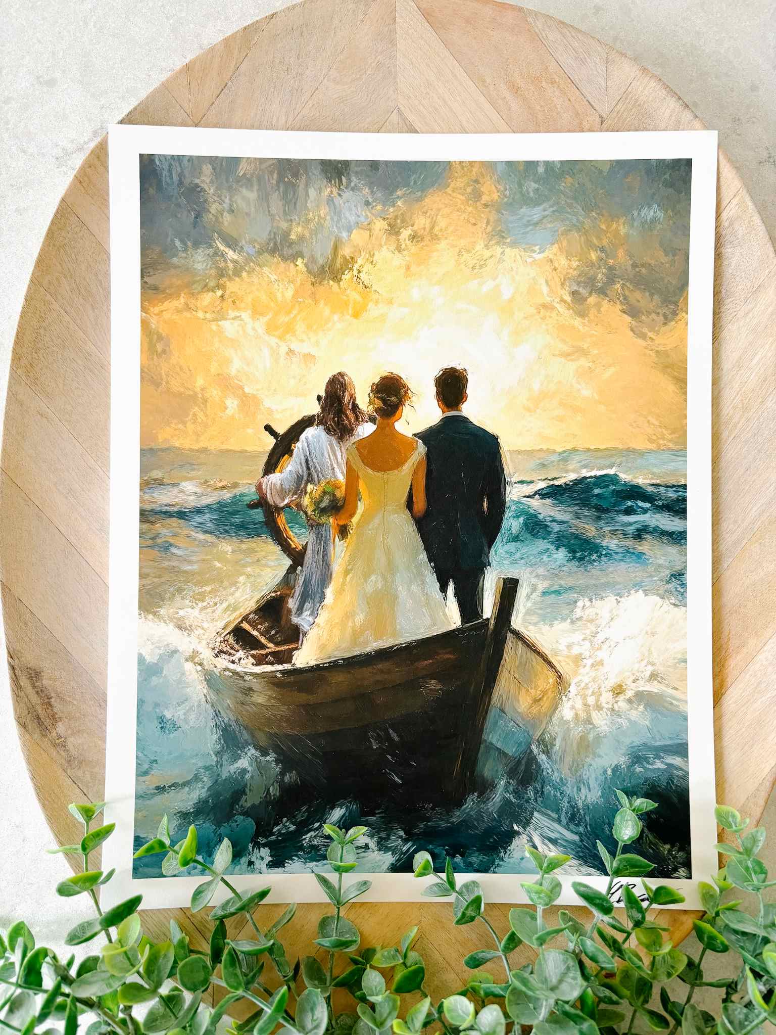Guided by Him Christian Wall Art Print - Inspirational Scripture Decor for Home, Office & Church