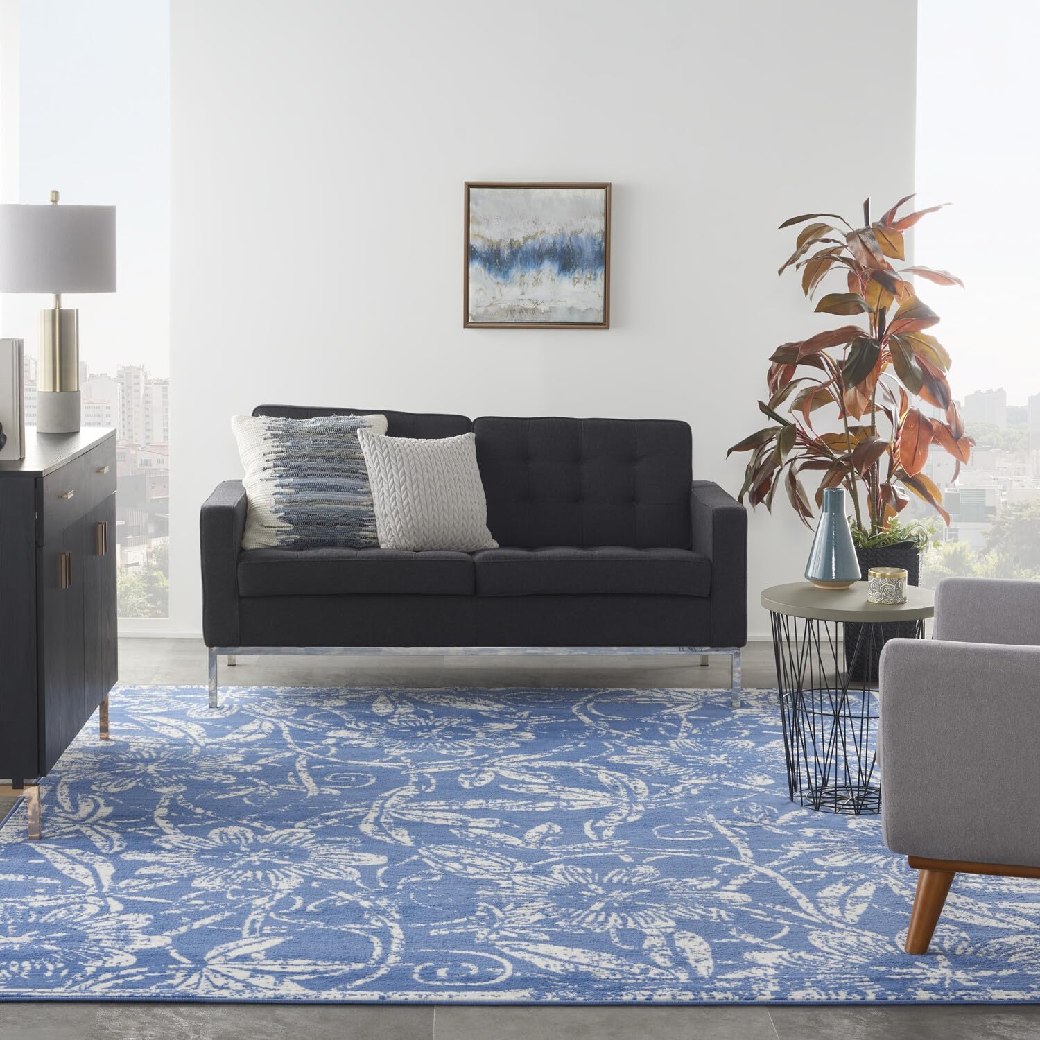 Nourison Whimsicle Floral Blue 8'4
