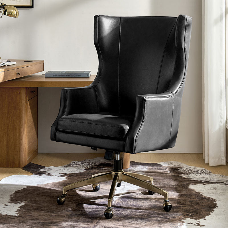 Premium Elodio Office Chairs with Genuine Leather - Ergonomic Executive Desk Chair for Home & Business Workspaces