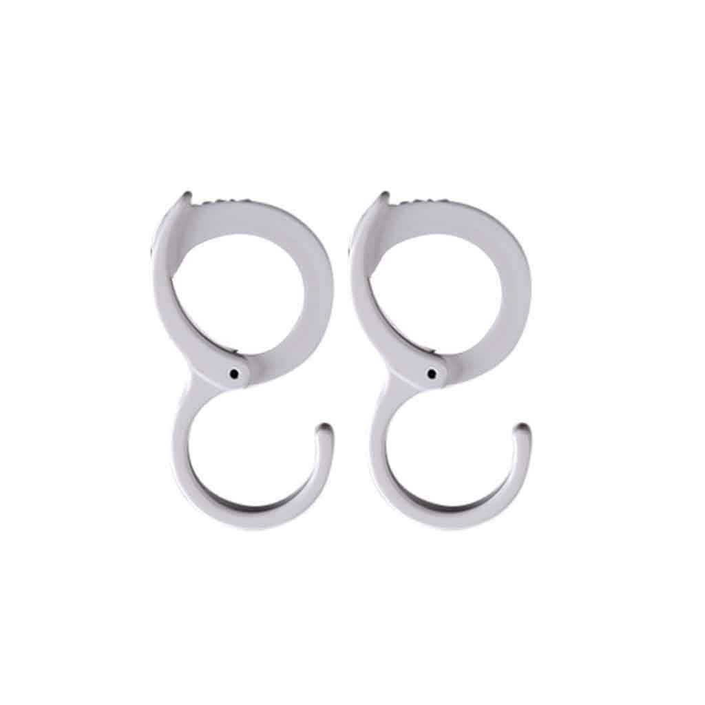 LACACA Non-Marking Heavy Duty Hooks - 10 Pack Multi-Purpose Hanging Hooks for Wardrobe, Bathroom, Kitchen & Shower - Strong Adhesive Wall Hooks for Hanging Bags, Towels, Clothes & Decor (White) - Perfect for Home Organization & Space Saving