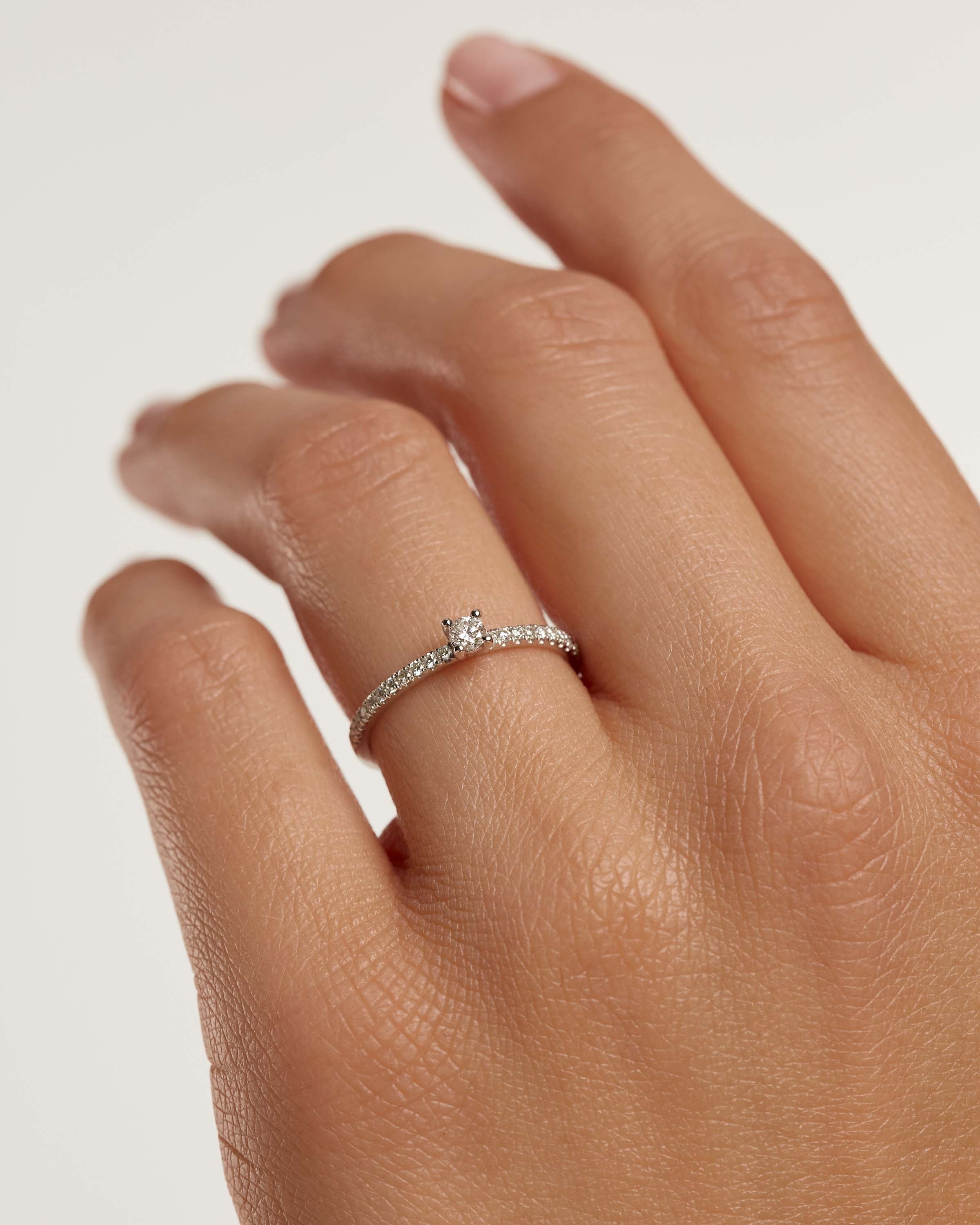 Exquisite Solstice Diamond Ring in 14K White Gold - Perfect for Weddings, Anniversaries & Special Occasions