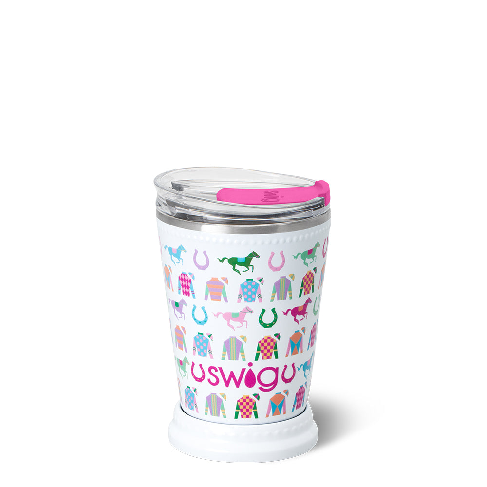 Go Baby Go Mint Julep Cup - 12oz Stainless Steel Southern Style Drinking Cup - Perfect for Bourbon, Cocktails, and Outdoor Parties