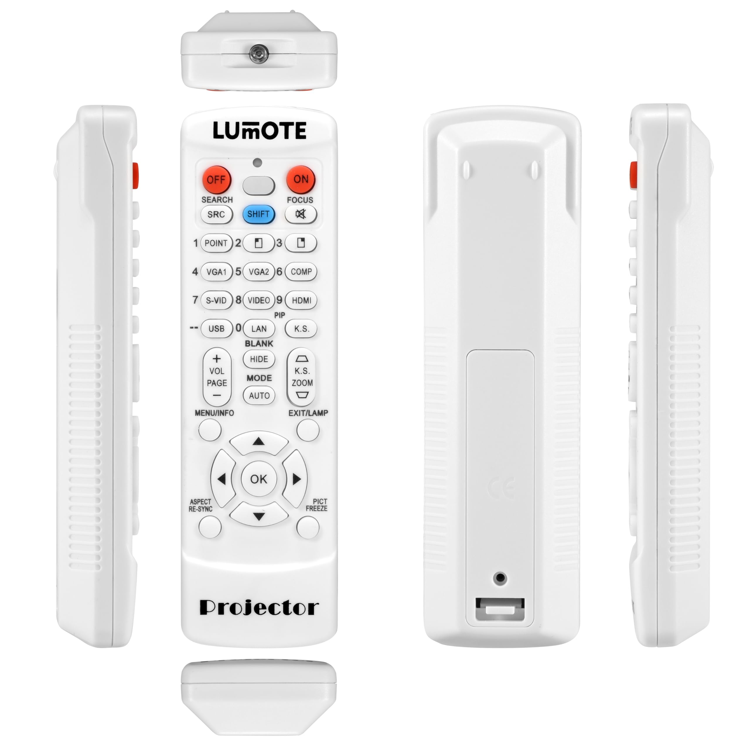 Original Replacement Remote Control for Epson Home Cinema 8350/8500/8700 UB Projector - Compatible with Home Theater & Office Presentations (White)