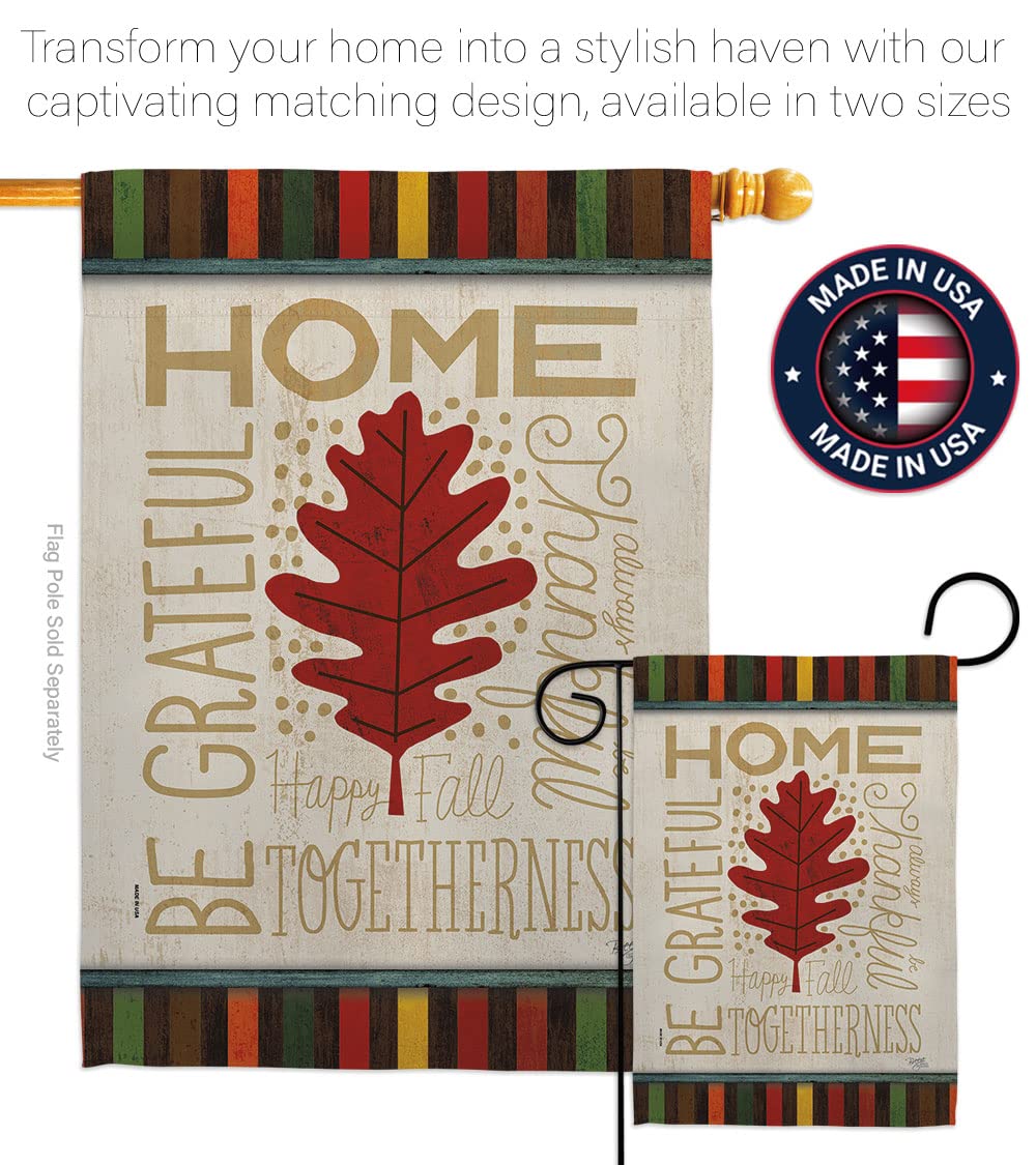 Breeze Decor Fall Harvest Vertical Flags Set - House & Garden Decor for Autumn