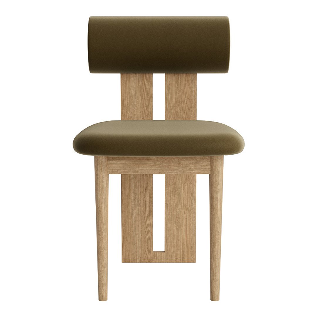 Modern Hippo Side Chair - Sturdy Wooden Accent Chair for Dining Room, Living Room & Office - Comfortable & Stylish Home Decor for Small Spaces