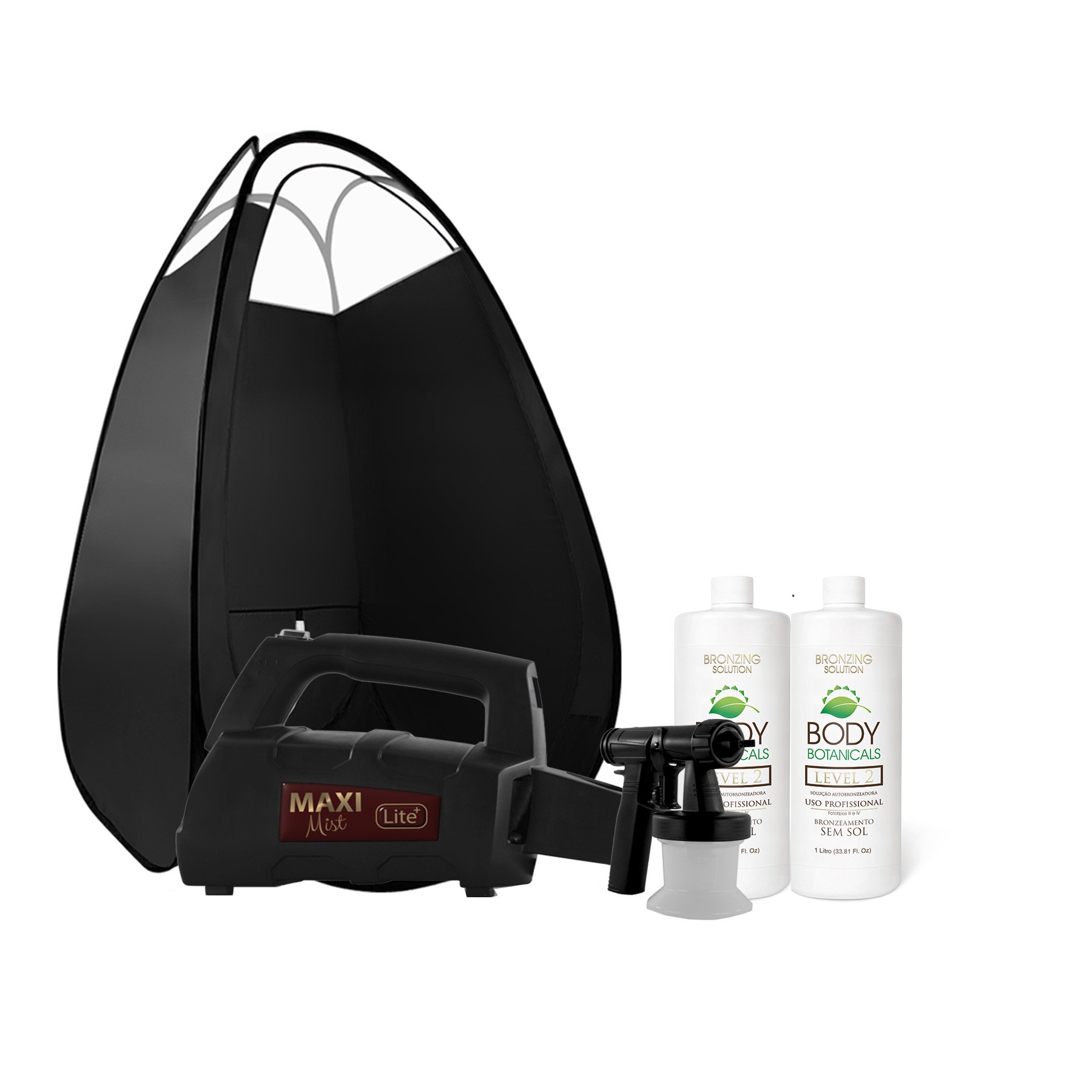Professional Spray Tanning Kit for Sunless Tanning - Self Tanner Solution with Spray Gun & Accessories - Perfect for Home Use, Salons & Spray Tanning Business