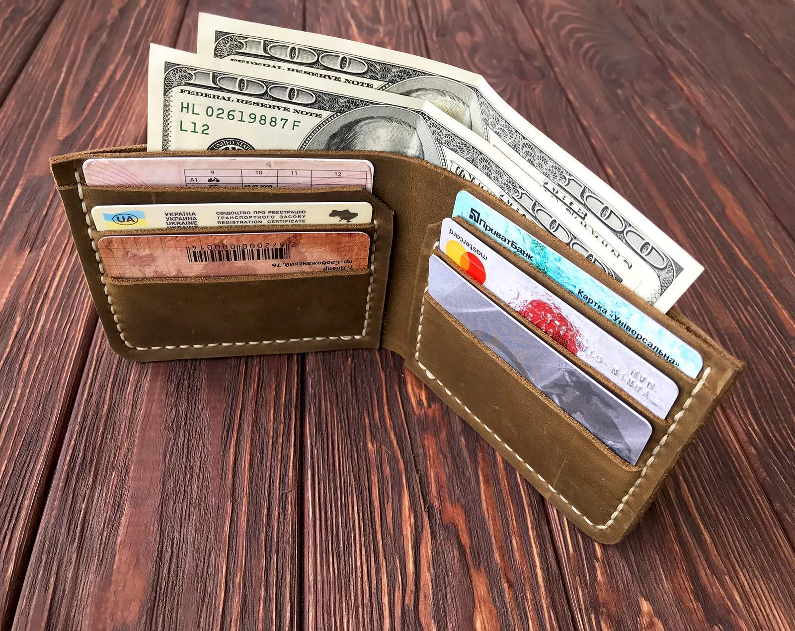 Legend of Zelda Triforce Leather Wallet for Men - Handmade Crazy Horse Leather Personalized Wallet - Unique Gamer Gift for Him, Father's Day, Husband or Boyfriend - Perfect for Gaming Enthusiasts & Collectors