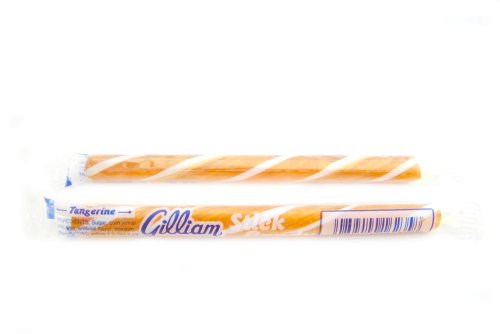 Gilliam Tangerine Candy Sticks - 80 Count Box of Orange Flavored Hard Candies - Perfect for Parties, Office Treats & On-the-Go Snacks