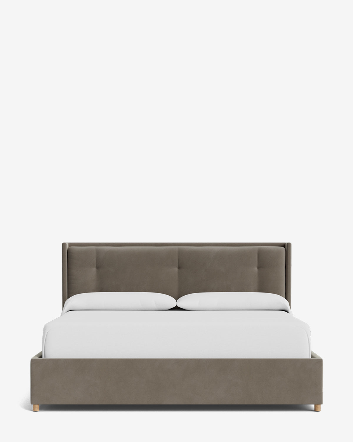 Low Profile Ria Bed Frame with Minimalist Headboard - Perfect for Small Spaces, Modern Bedrooms & Studio Apartments