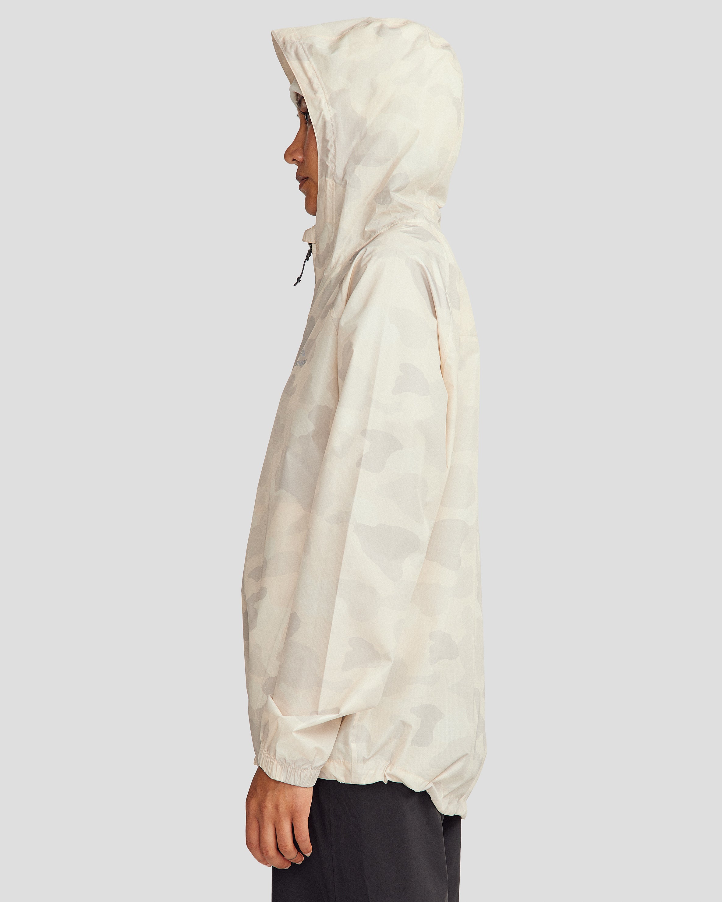 Waterproof 2L Women's Rain Jacket - Lightweight Packable Hooded Windbreaker with Natural Tree Camo Print | Outdoor Hiking, Camping & Daily Commute