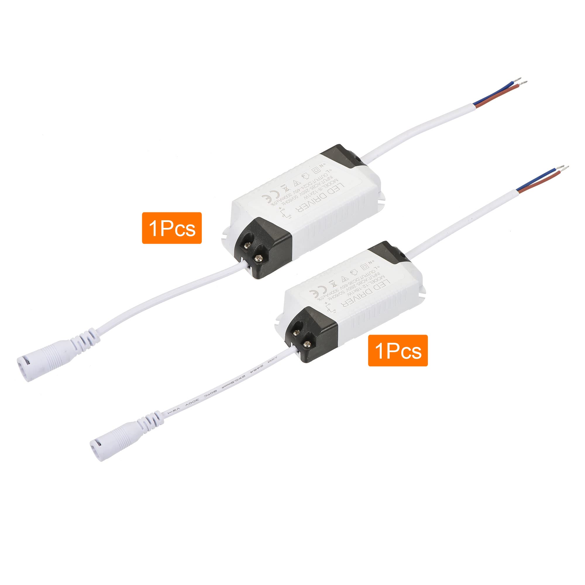 Meccanity 300mA LED Driver - AC 85-265V Input External Power Supply for LED Ceiling Lights with DC Connector (3-Pack) - Perfect for Home, Office & Commercial Lighting Projects