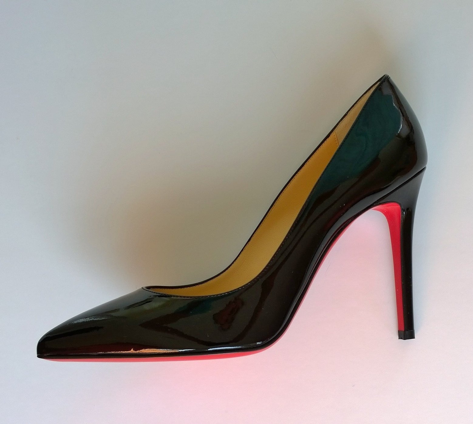 Christian Louboutin Pigalle 100 Black Patent Leather Pumps - Elegant High Heels for Women, Perfect for Evening Parties, Weddings & Special Occasions