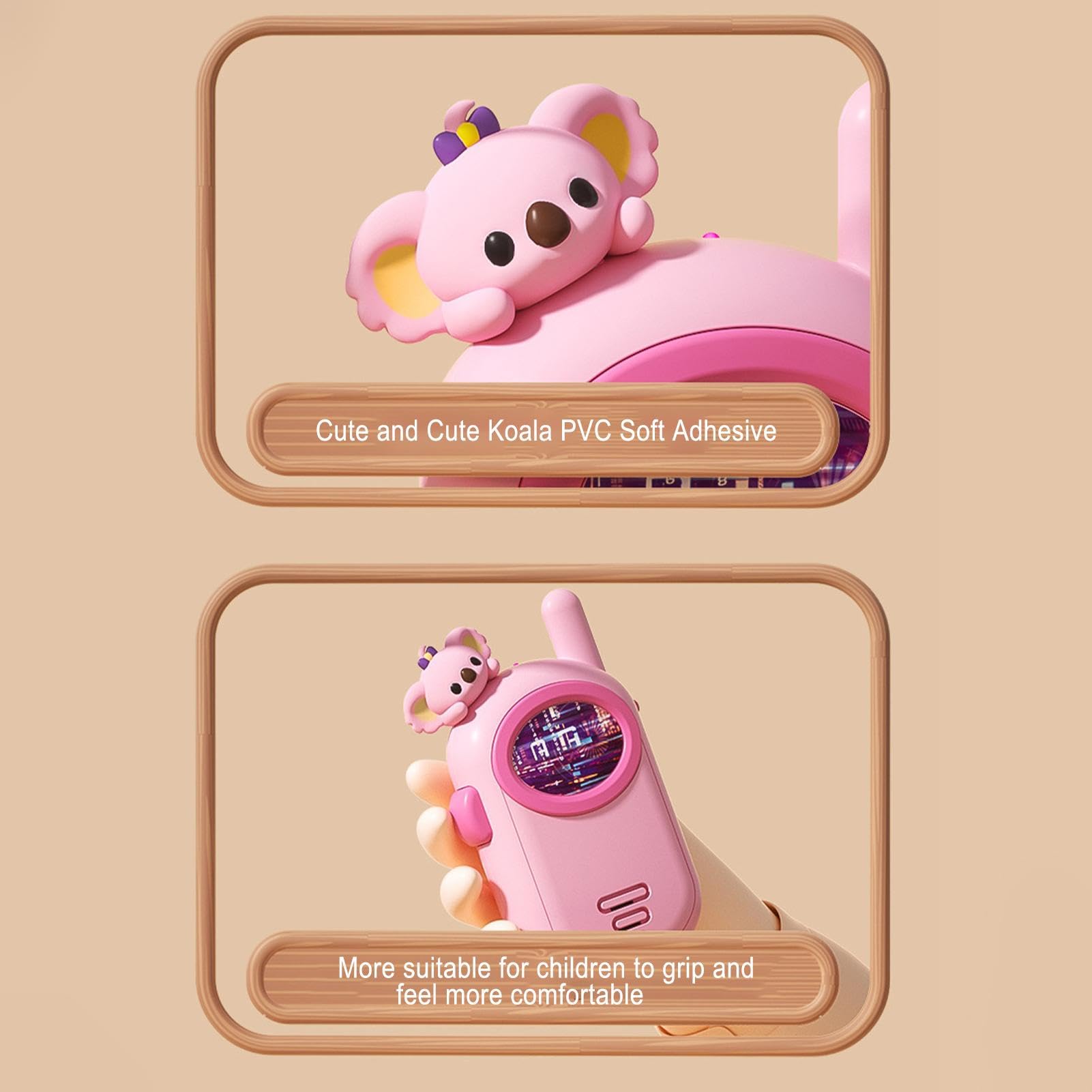 Wscwl Kids Walkie Talkie Toy - Adorable Cartoon Koala Design, 2-Way Radio, Portable & Durable - Perfect for Outdoor Play, Camping, and Family Adventures