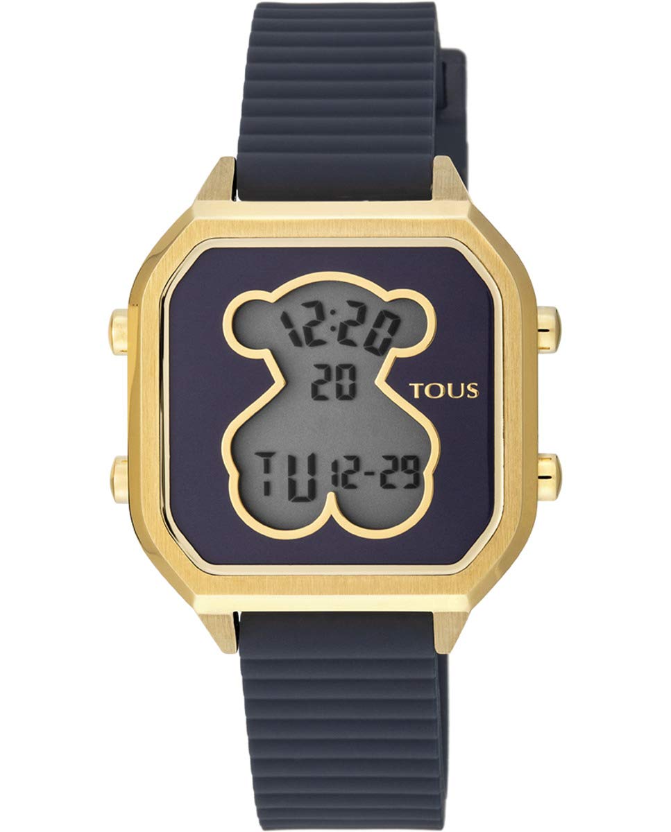 TOUS d-Bear Teen Girls Digital Quartz Watch with Silicone Strap - Water Resistant Fashion Watch for School, Sports & Everyday Wear - Model 100350390