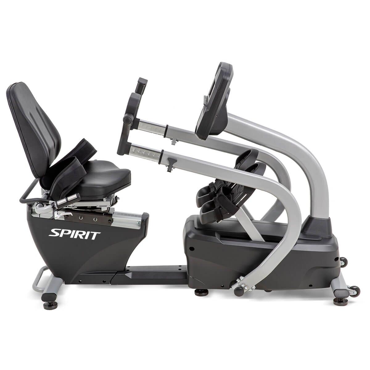Spirit Fitness MS300 Recumbent Stepper - Low Impact Exercise Bike for Home Workout, Seniors & Physical Therapy | Compact Cardio Machine for Small Spaces & Rehab