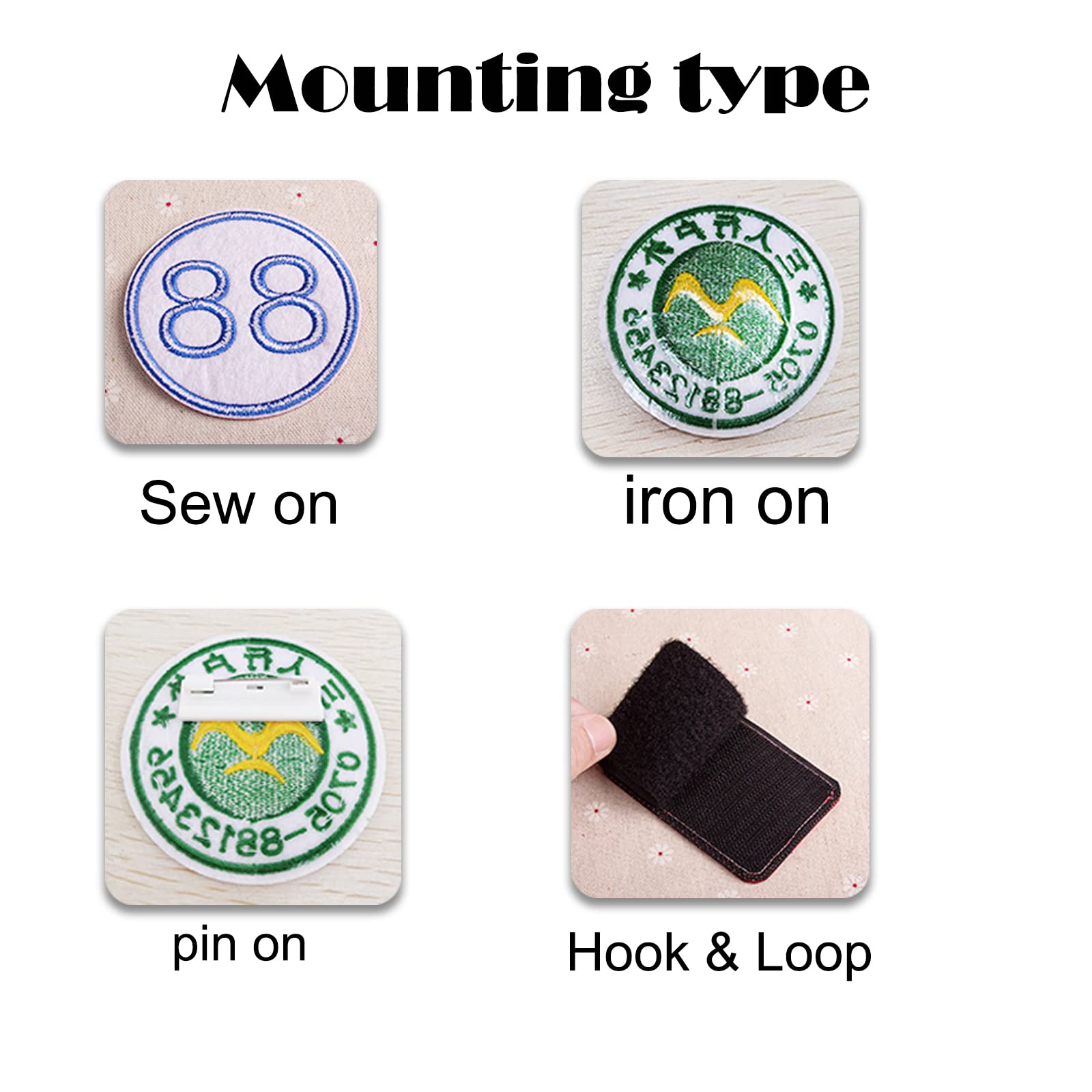 Custom Embroidered Patches & Badges - Personalized Any Size & Design - Iron On, Sew On, Pin Back, Hook & Loop Fasteners - Perfect for Jackets, Hats, Bags & Uniforms