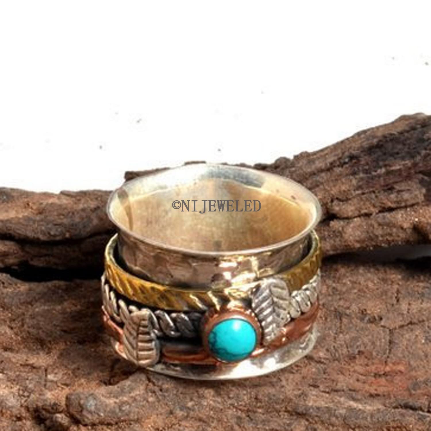 Sterling Silver Spinner Ring for Women - Yoga & Meditation Gift