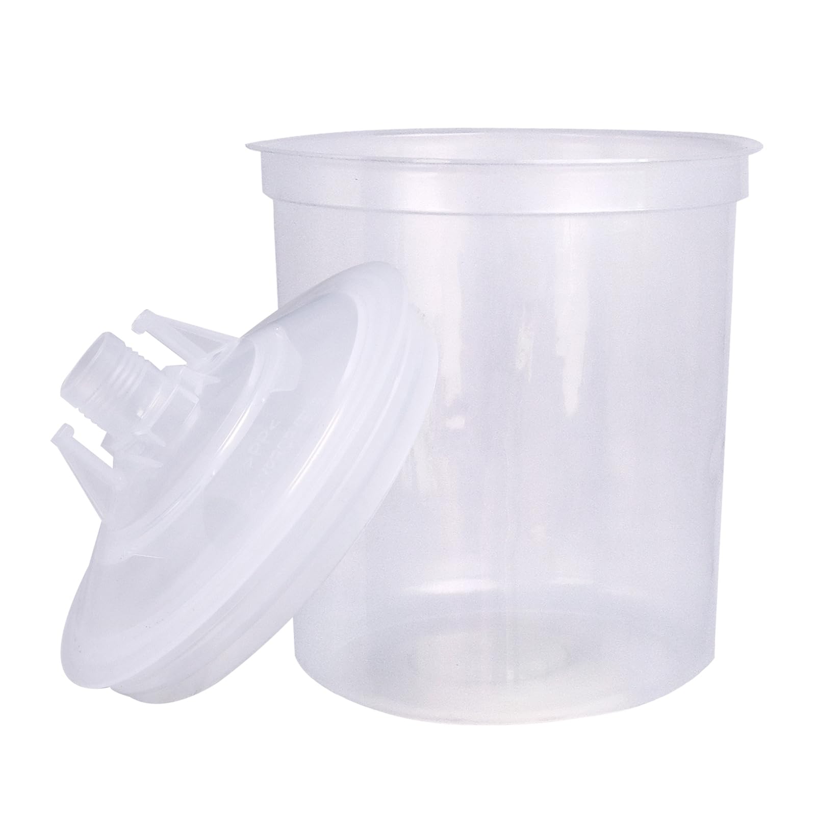 **Disposable HVLP Paint Sprayer Gun Cup Kit - 20oz with 50 Liners, 50 Lids, 1 Hard Cup, Retainer Ring, 10 Plugs & Mixing Stick - Perfect for Automotive, Furniture & DIY Painting Projects**
