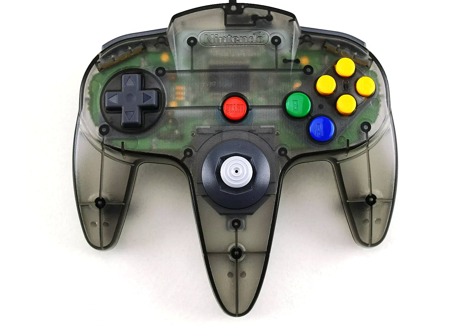 Original Nintendo 64 N64 Controller - Smoke Grey Color - Authentic Replacement Gamepad for Classic Gaming & Retro Console Enthusiasts - Perfect for Super Mario 64, Zelda & Multiplayer Sessions