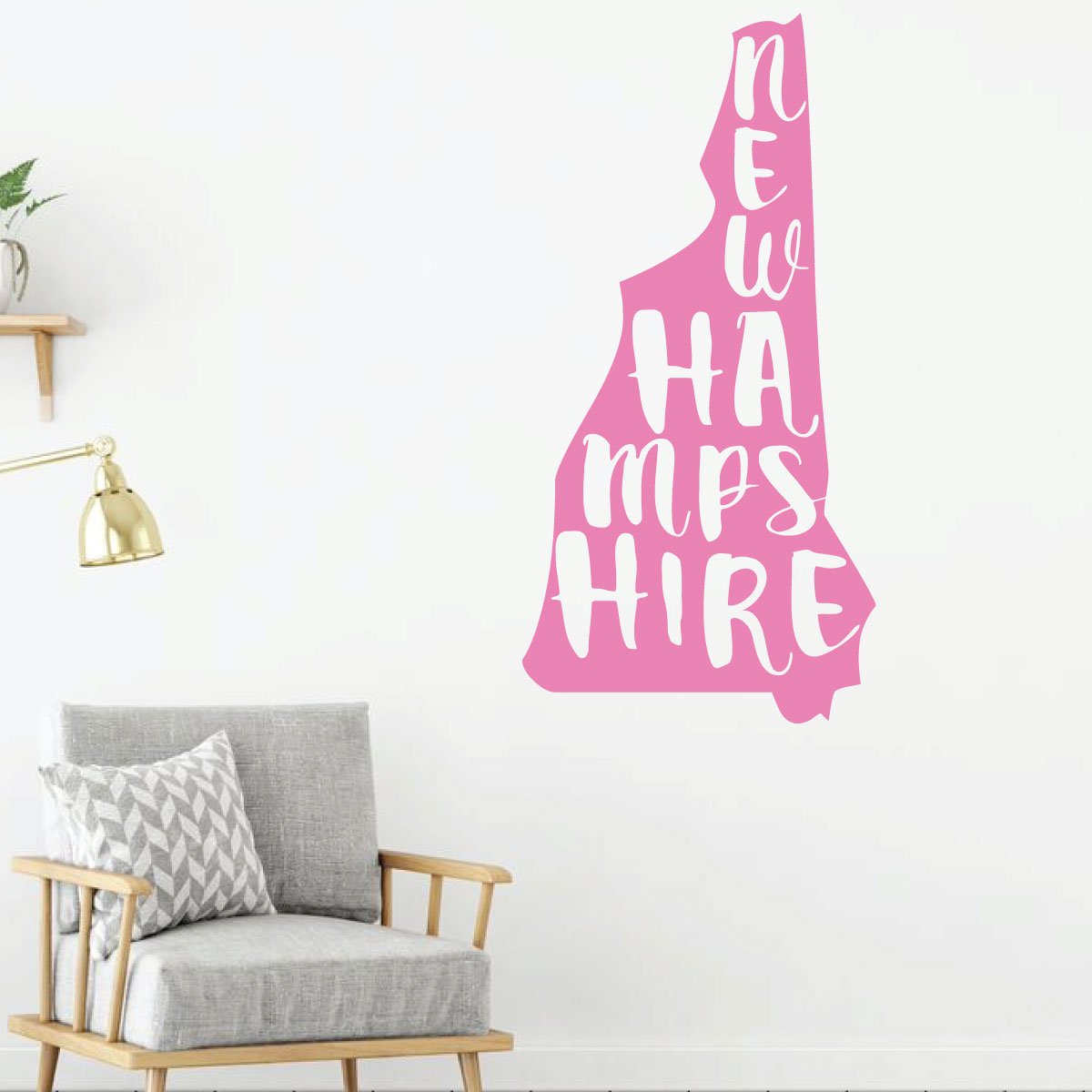 New Hampshire Wall Decal - Premium Vinyl State Silhouette Art for Home Decor | Perfect for Living Room, Bedroom & Nursery Wall Stickers | Easy Peel & Stick Removable Decoration for Houses, Apartments & Dorms