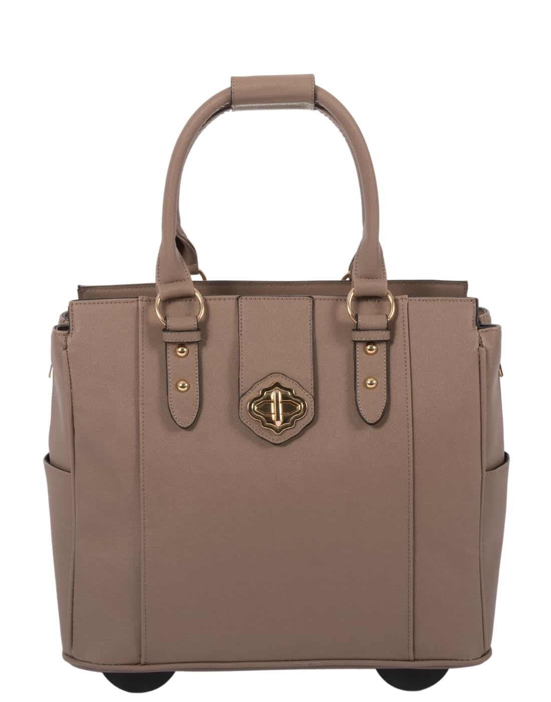 JKM & Co. Rolling Laptop Briefcase - Water-Resistant Tote Bag for iPad, Tablet, MacBook - Perfect for Business Travel, Office Commute & College Students