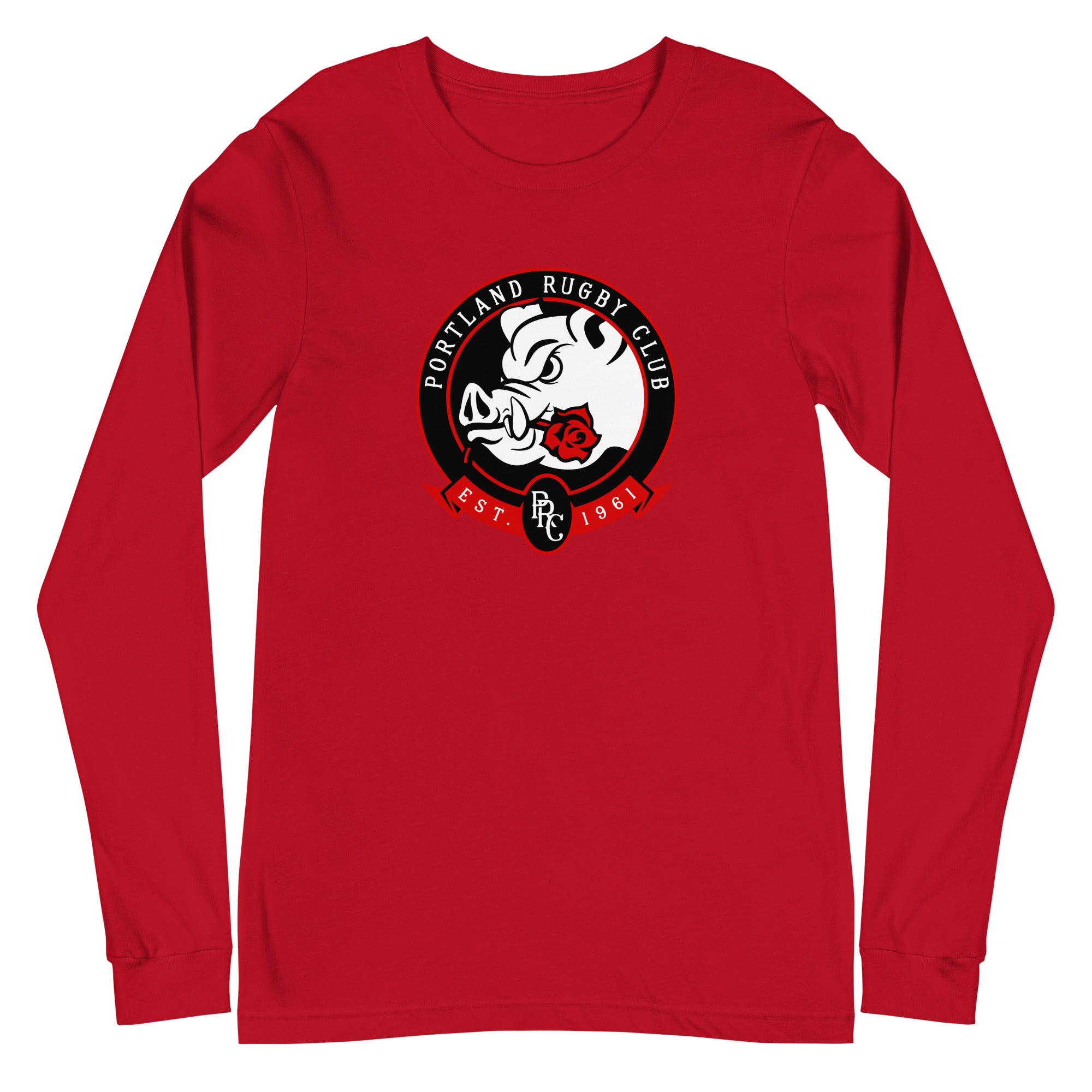 Portland Pigs Graphic Long Sleeve T-Shirt for Men & Women - Soft Cotton Crewneck Social Tee for Casual Wear, Outings & Street Style