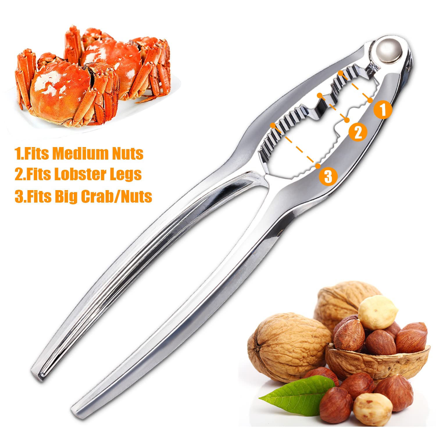 100 Pcs Heavy Duty Crab & Lobster Crackers Set - Premium Seafood & Nut Cracking Tools for Kitchen, Restaurants, and Outdoor Picnics