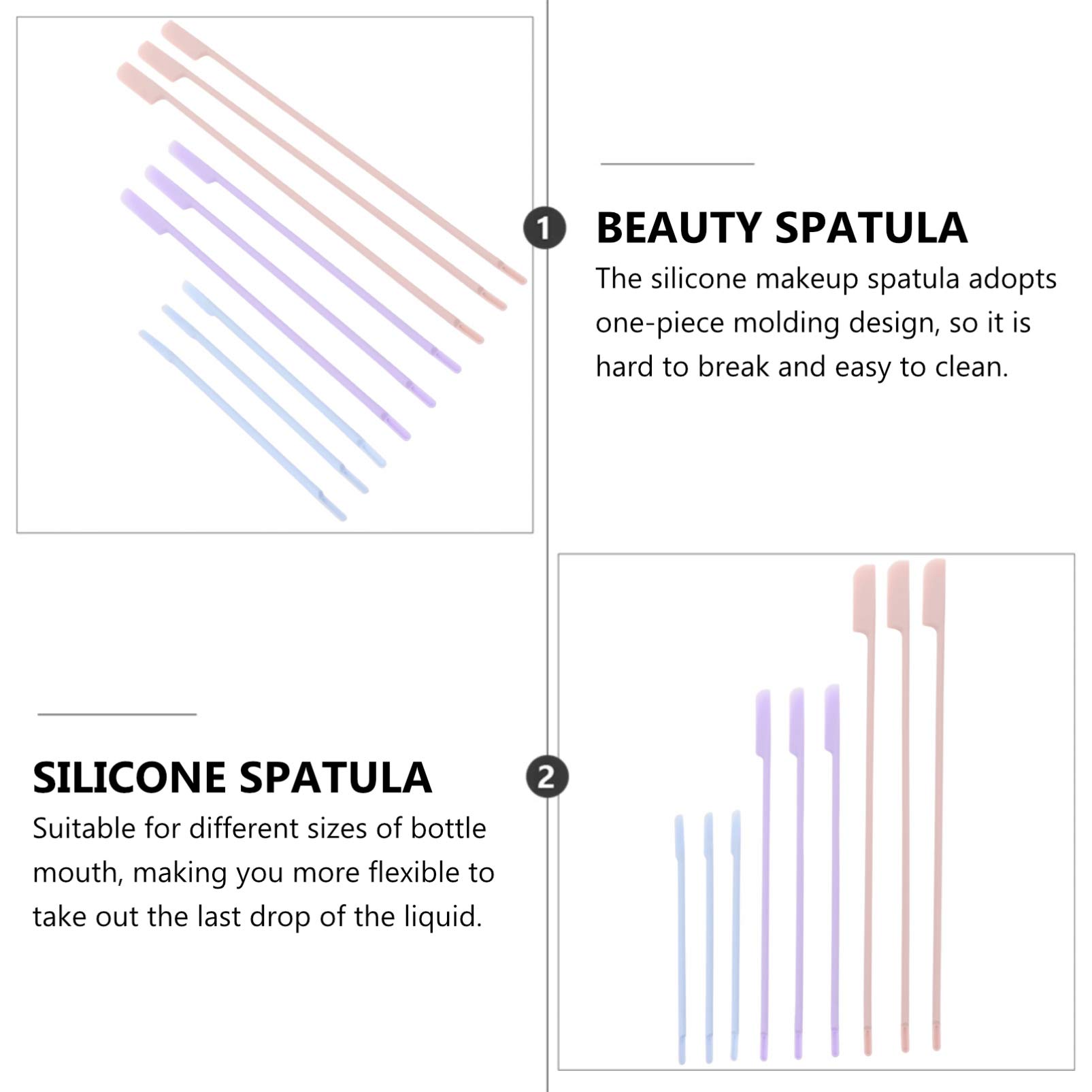FRCOLOR 9-Piece Moisturizer & Cream Applicator Set - Lipstick Spatula, Beauty Scraper, Cosmetic Spatula for Makeup, Lotion, Skincare | Perfect for Salon, Home & Travel Use