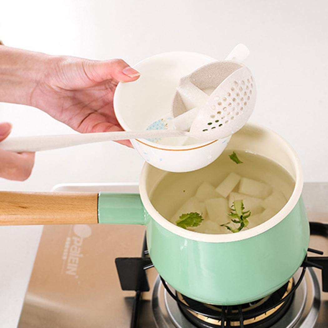 Flowop 2-in-1 Soup Ladle with Built-in Colander - Stainless Steel Kitchen Utensil for Serving Soups, Stews, and Pasta - Perfect for Home Cooking, Restaurants, and Catering Events