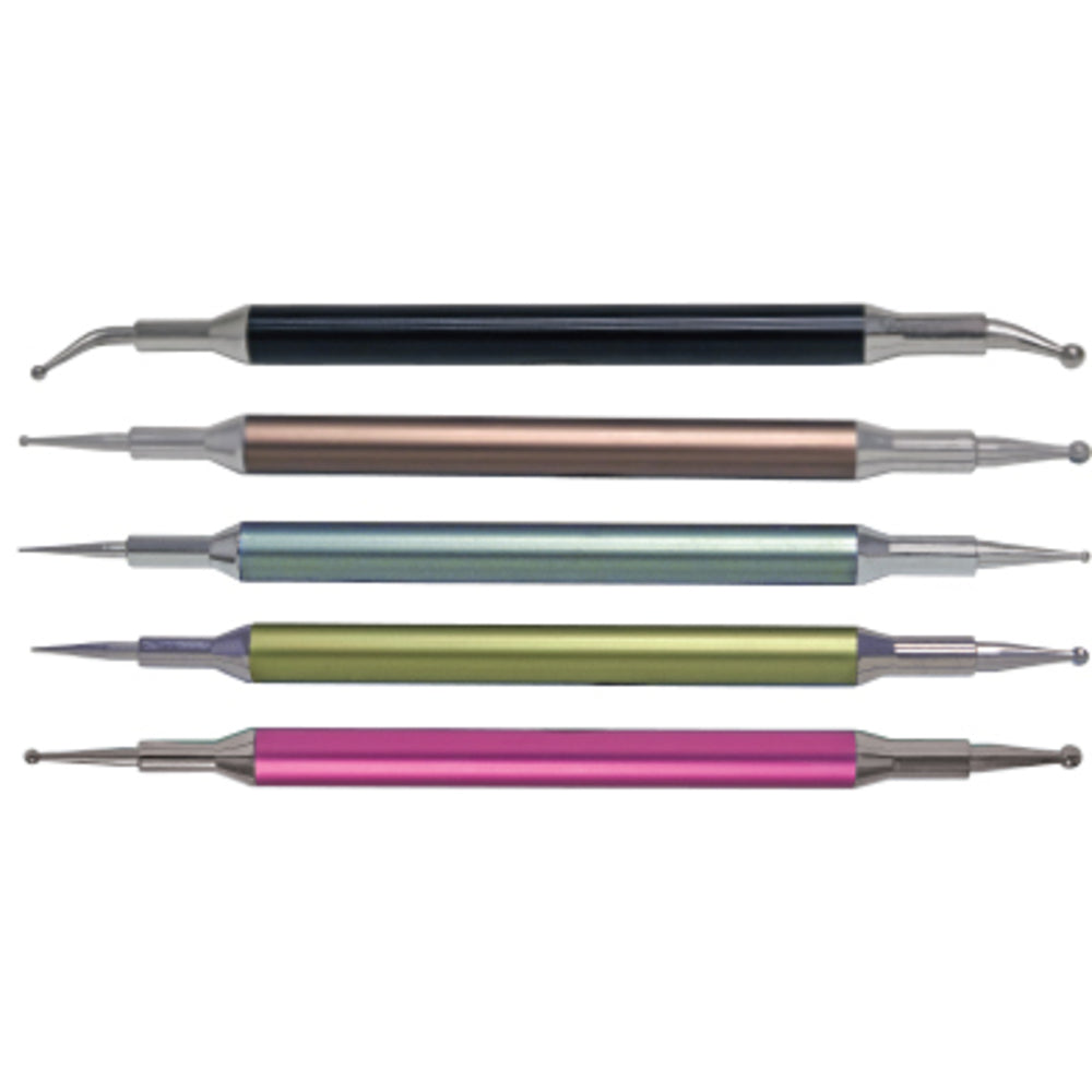 DL PRO 5-Piece Deluxe Dotting & Marbling Nail Art Tool Set for Professional Salon & DIY Manicure at Home - Perfect for Nail Design, Acrylic Painting, and Creative Nail Art