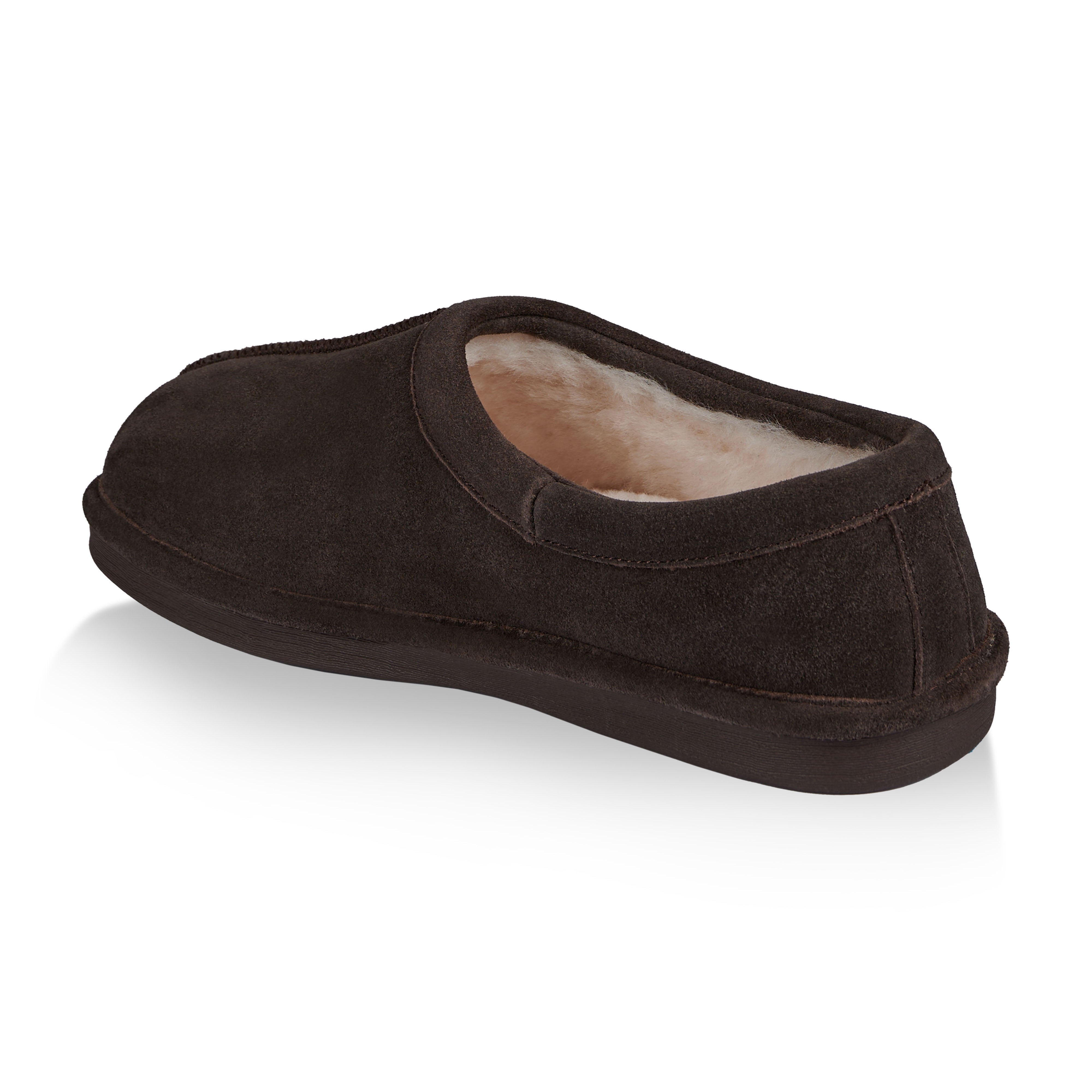 Thomas Men's Slippers - Dark Brown Comfortable House Shoes for Indoor & Outdoor Use - Cozy Home, Lounge, and Backyard Wear