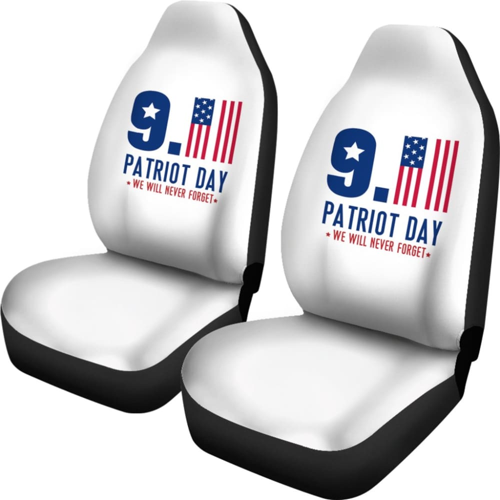 Patriotic Car Seat Covers - Never Forget 9/11 - Perfect Gift for Memorial Day, Veterans Day & Patriot Day - USA Flag Design for Trucks & SUVs - Great for Honoring Heroes & Showing American Pride