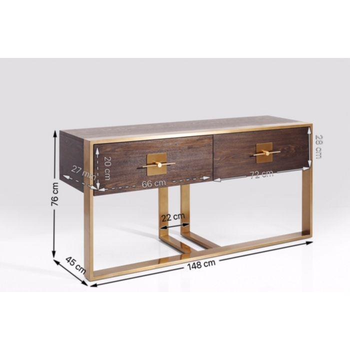 Kare Design Osaka Console Table - Mid-Century Modern Entryway Furniture for Living Room, Hallway & Foyer Decor