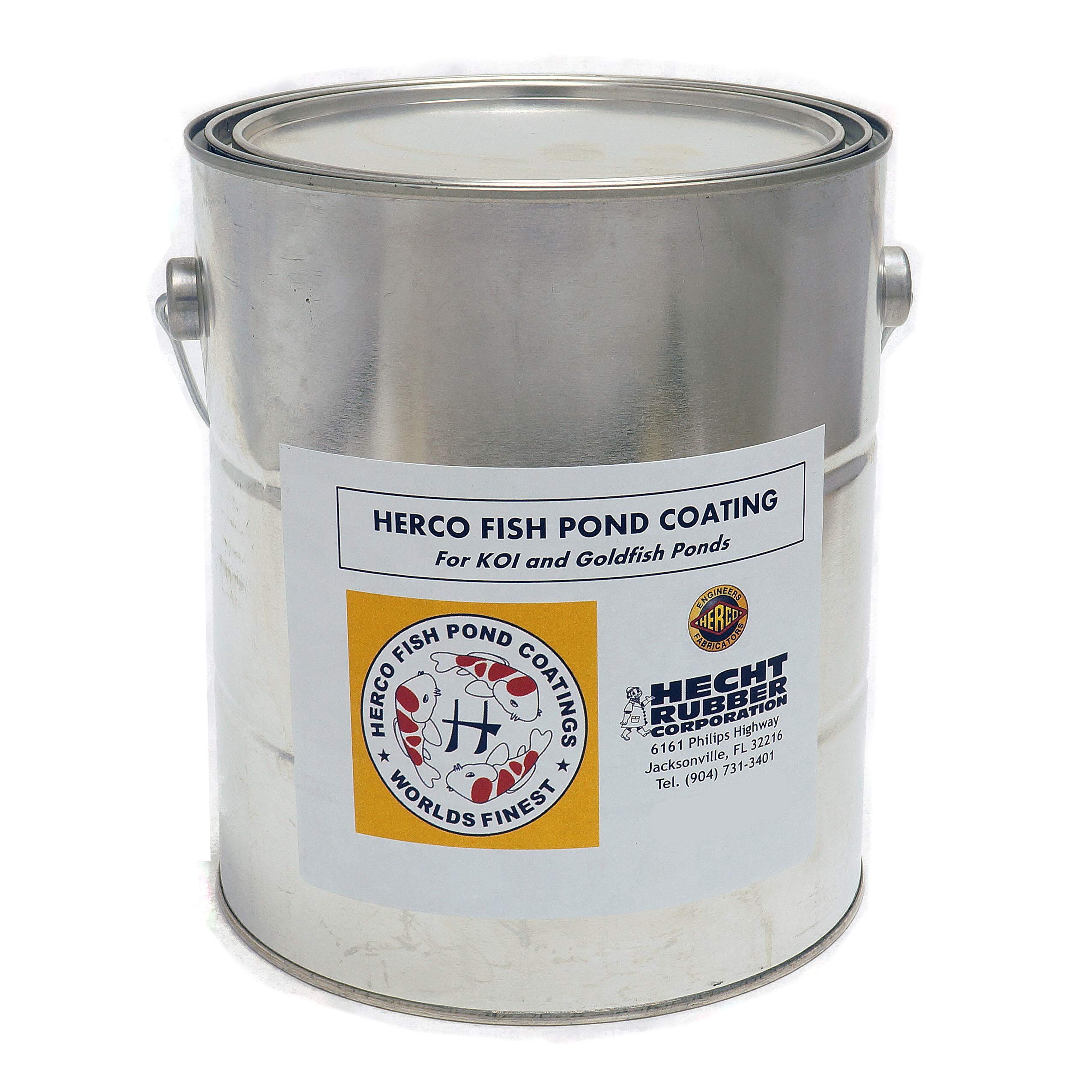 Herco H-55 Clear Pond Coating Sealant - 1 Gallon Waterproof Epoxy for Ponds, Fountains & Water Features - DIY Pond Repair & Maintenance