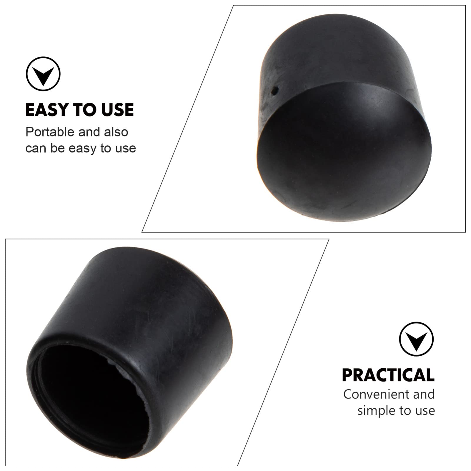 BESPORTBLE 16-Piece Soccer Rod Accessories Set - Replacement Foosball Post Covers, Rubber Caps & Plugs for Table Football Machines | Universal Fit for Iron Foosball Poles | Safety Black End Caps - Perfect for Home Game Rooms, Bars & Arcades