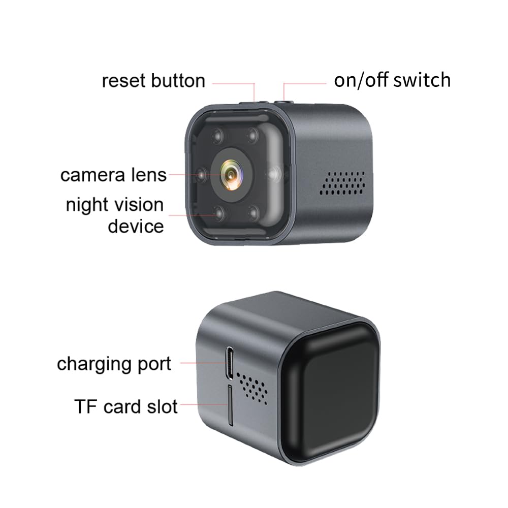 Andoer 1080P Smart WiFi Security Camera with Two-Way Audio, Night Vision & Motion Detection - Wireless Indoor Camera for Home, Baby Monitor & Pet Camera (Built-in Battery) - Perfect for Home Security, Office Monitoring & Smart Home Automation