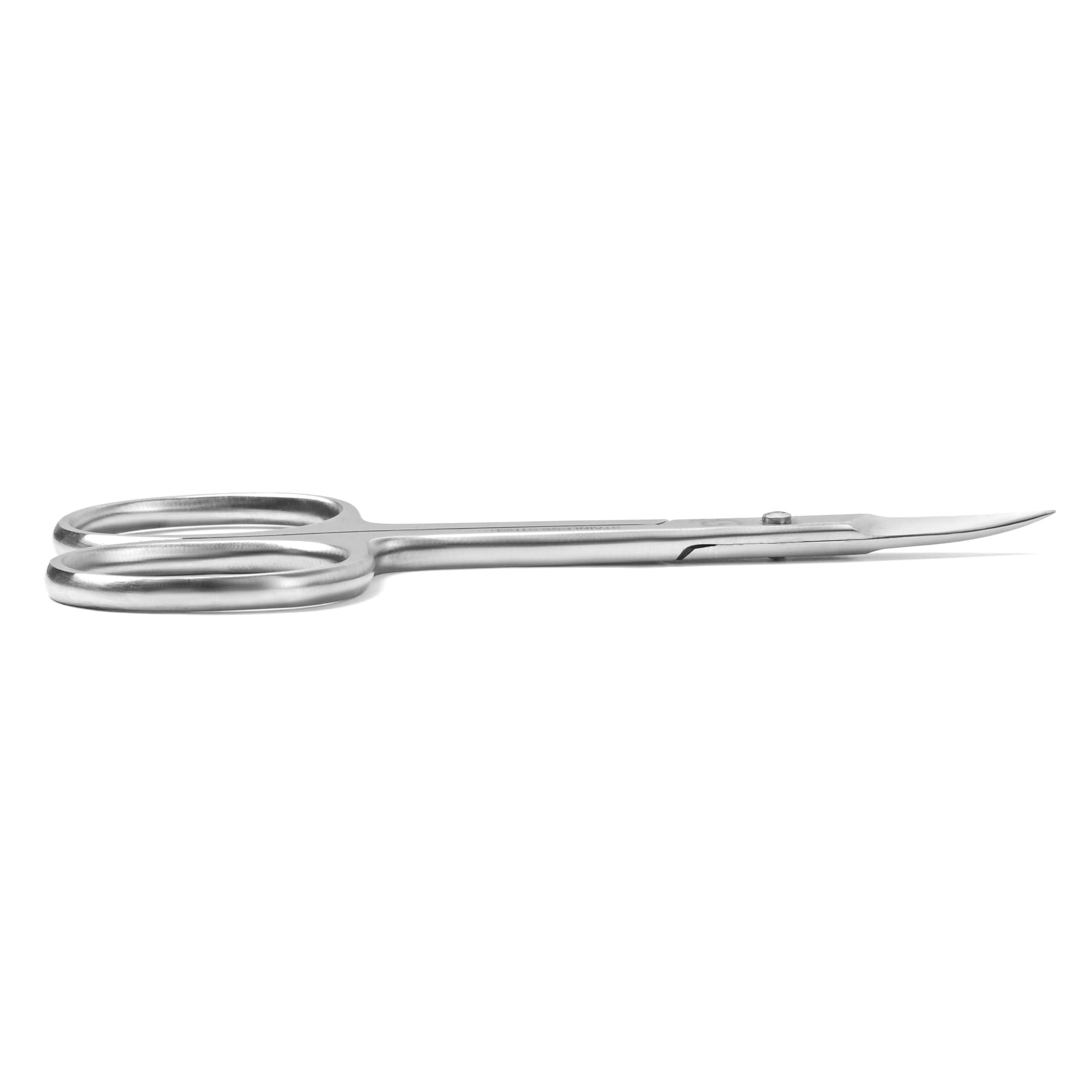 Professional Stainless Steel Cuticle Scissors - Curved Grooming Scissors for Eyebrow, Mustache, Nose Hair, Eyelash & Dry Skin Care - Manicure & Pedicure Essential for Home & Salon Use