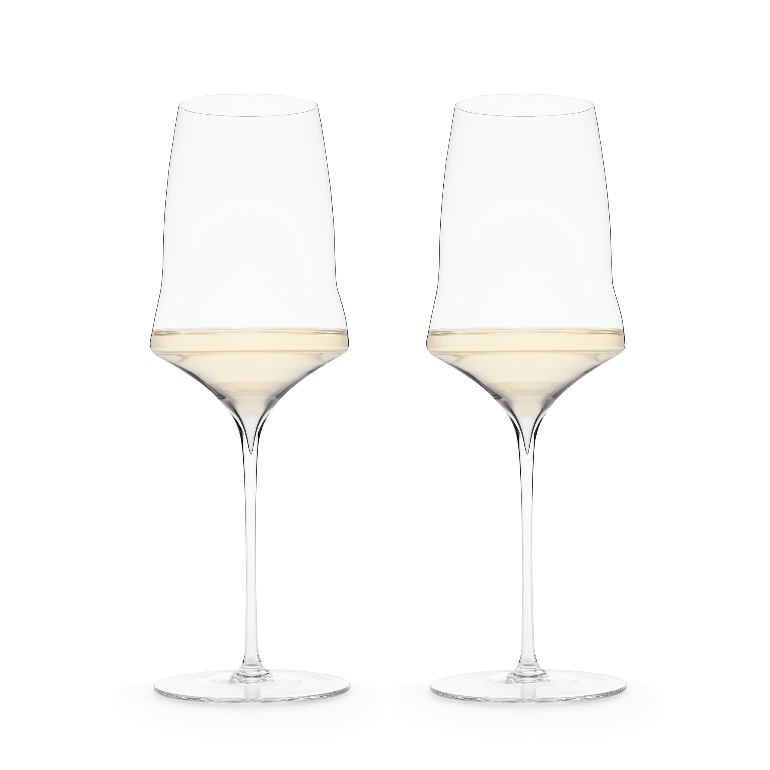 Josephinenhütte JOSEPHINE No 1 Handmade White Wine Glasses Set of 2 - Premium Crystal Glassware for Fine Dining, Wedding Gifts & Elegant Home Decor