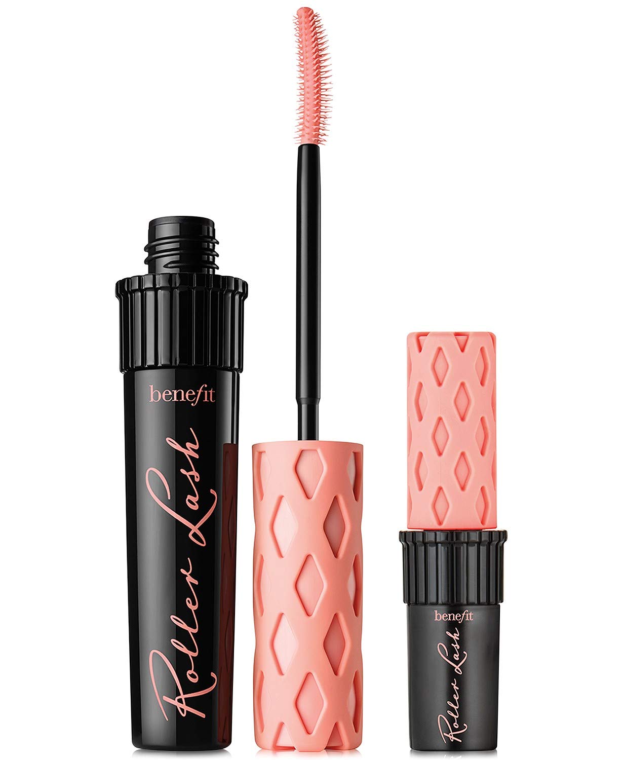 Benefit Roller Lash Mascara Set - Full Size & Travel Size Mini | Volumizing & Lengthening Mascara for Dramatic Lashes | Perfect for Everyday Wear & Travel Makeup Kit
