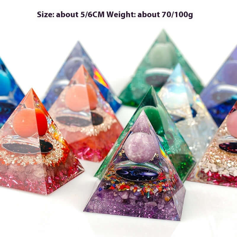 Handmade Zodiac Pyramid Crystal Decor - Feng Shui Home & Office Ornament | Perfect for Meditation, Gift Giving & Spiritual Spaces (A6655)