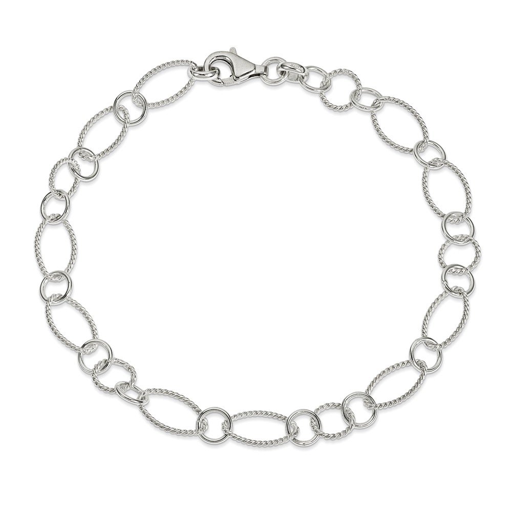 925 Sterling Silver Unique Link Anklet Bracelet for Women - 10