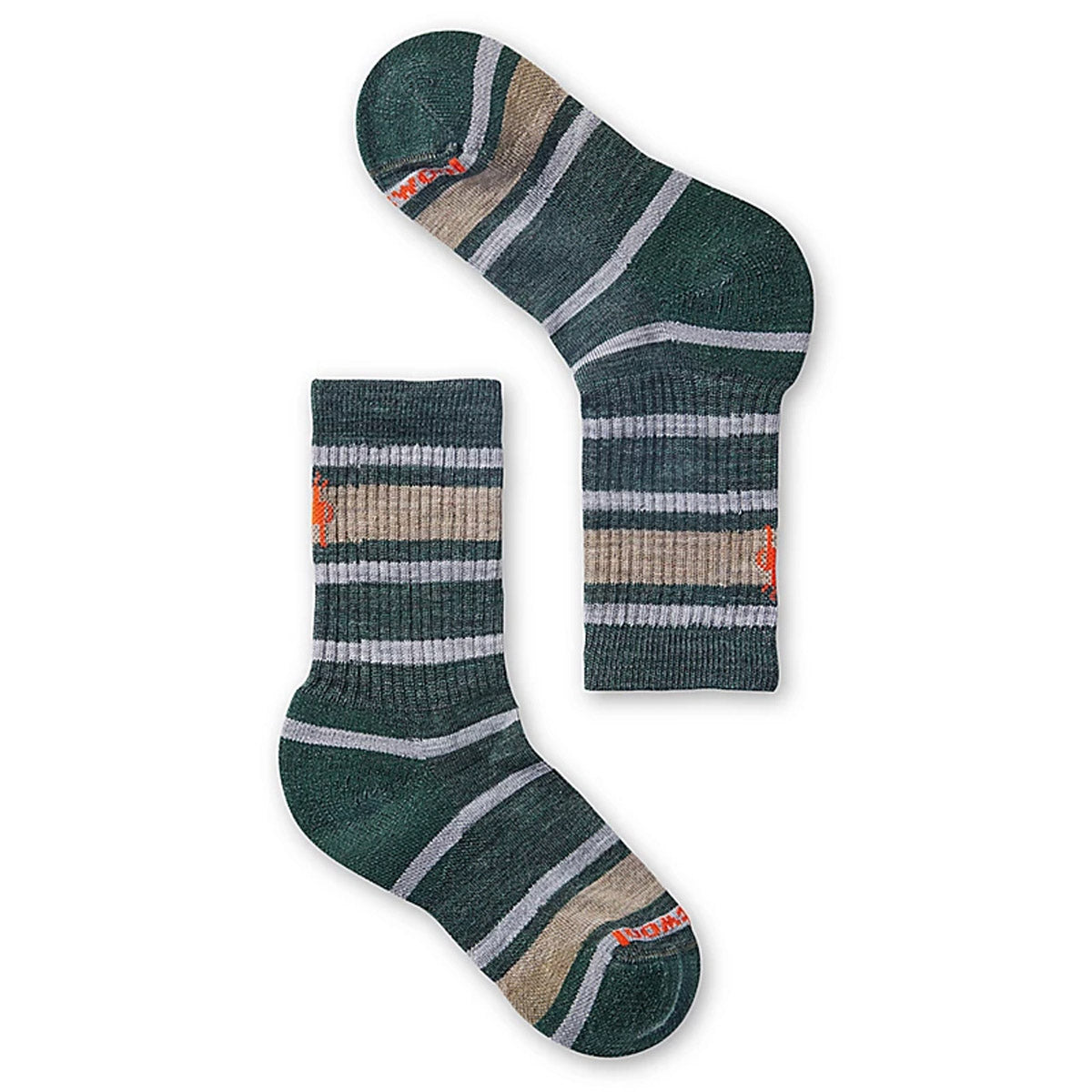 Kids' Hiking Socks with Light Cushion & Striped Design - Comfortable Crew Socks for Outdoor Adventures, Sports & Daily Wear