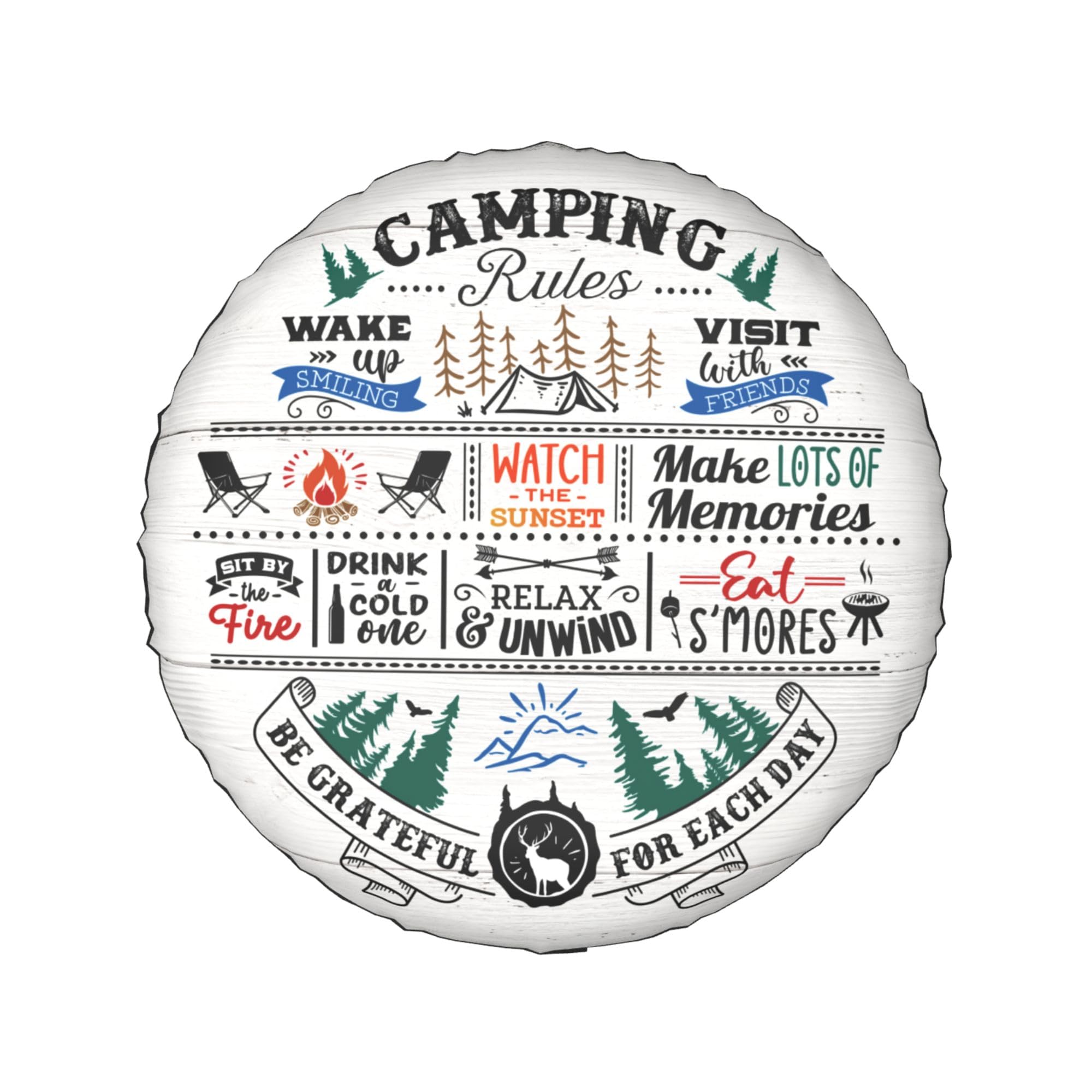 Universal 14 Inch Weatherproof RV Spare Tire Cover - Camper, Trailer, SUV & Truck Wheel Protector for Outdoor Travel & Camping Adventures