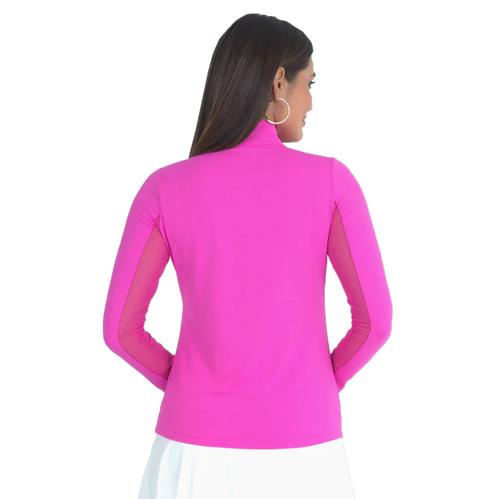 Ibkul Essential Solid Women's Golf Quarter Zip Pullover - Lightweight & Breathable for Comfort on the Golf Course & Outdoor Activities