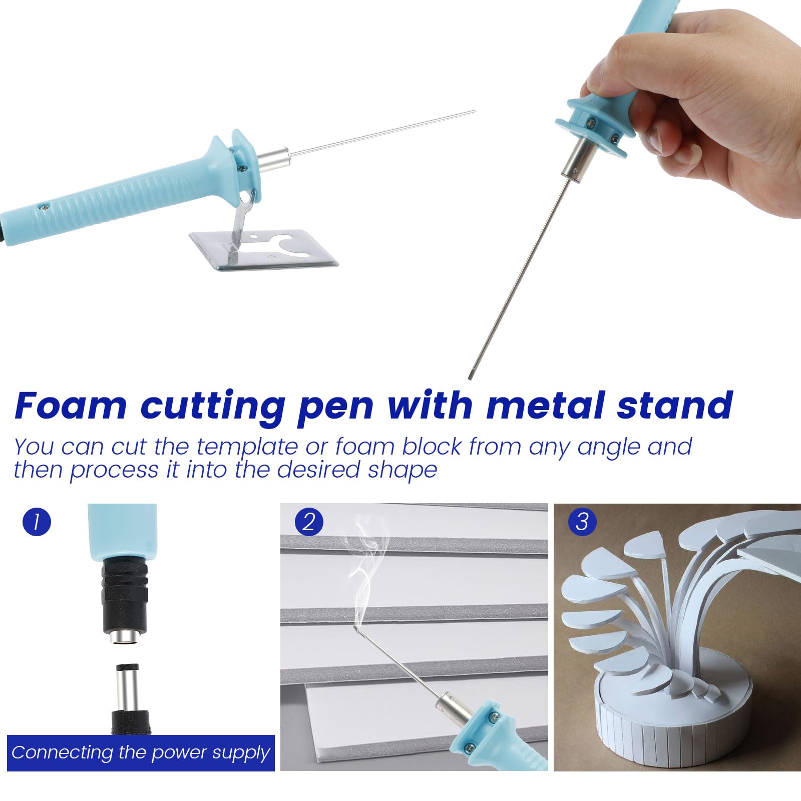 18W/24W Electric Foam Cutter Pen with Adapter - Professional Styrofoam Cutting Tool for Model Making, DIY Crafts, and Handicrafts - Perfect for Foam Board, EPS, XPS Cutting (10cm Blade)