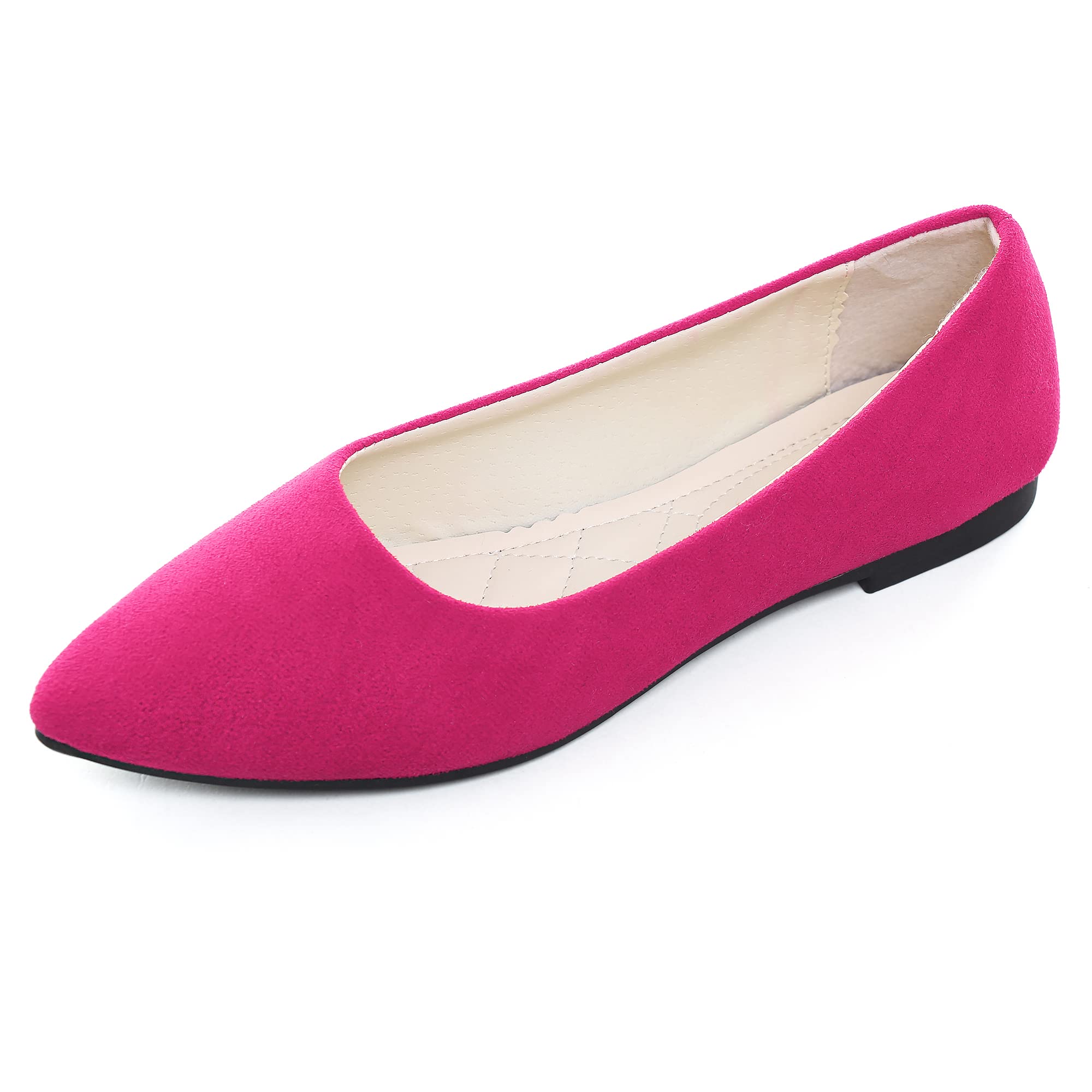 Elegant Pointed Toe Ballet Flats for Women - Comfortable Slip-On Dress Shoes in Solid Candy Colors | Perfect for Work, Parties & Casual Outfits